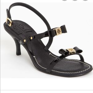 Tory Burch Kaily Medium Heel Sandal Patent black